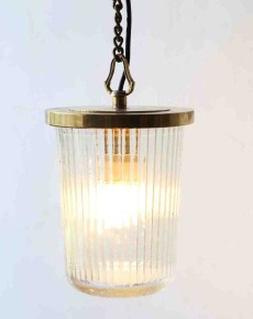 Lined Glass Hanging Lights