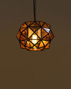 Distressed Glass Pendant Truncated Lamp