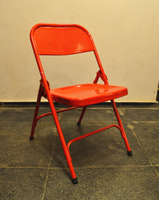 Iron Folding Chair Red
