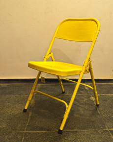 Iron Folding Chair Yellow