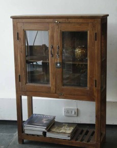 Wooden Cabinet With Bottom Shelf
