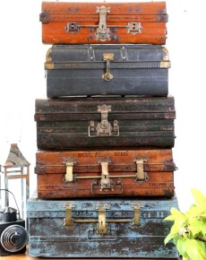 Assorted Old Metal Trunks