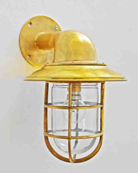 Brass Bend Light With Hat